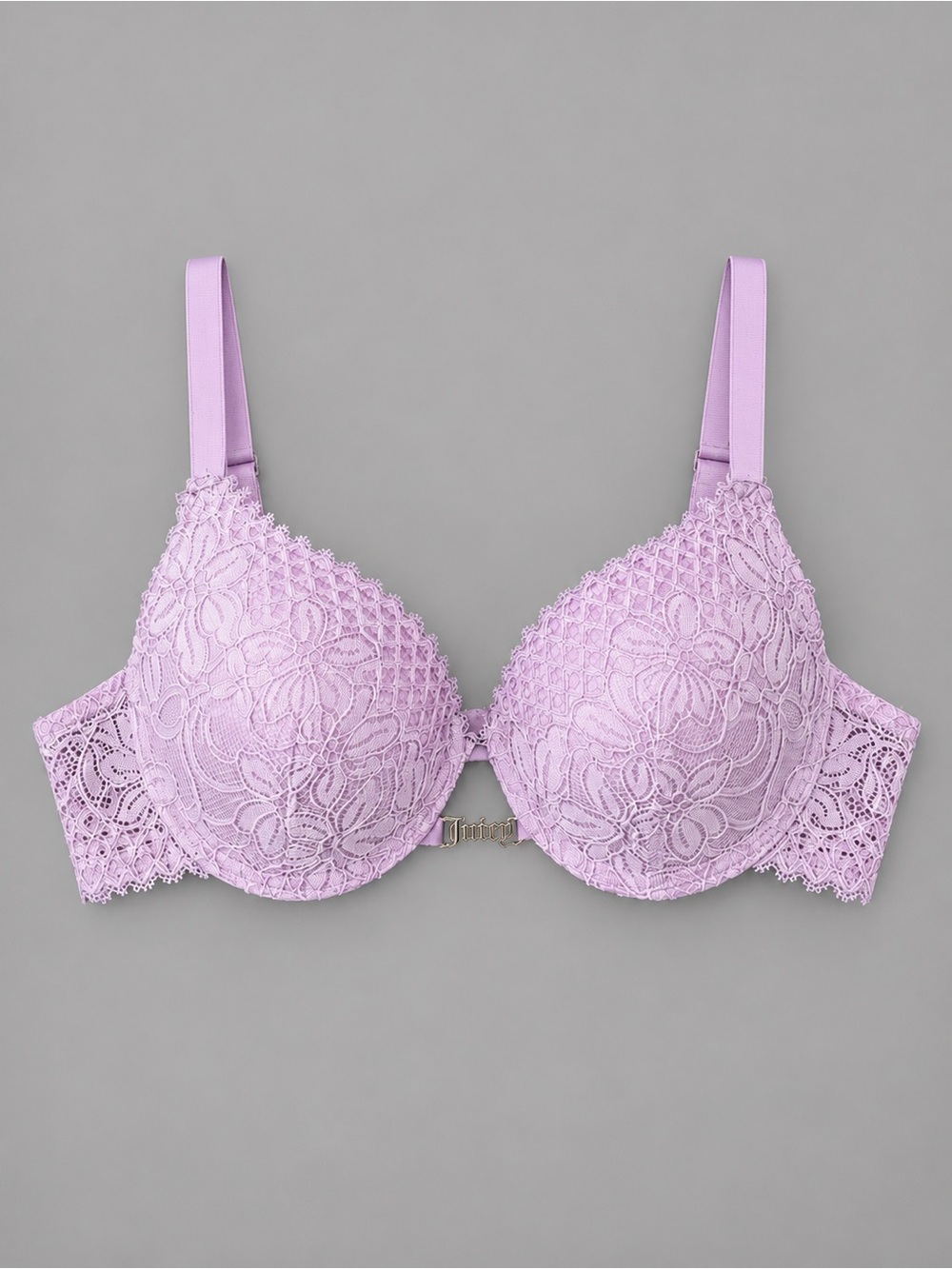 🍒3/33$ 👑Juicy Couture Lavender Lace Push-Up Bra
